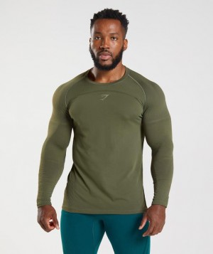 Gymshark 315 Long Sleeve T-Shirt Long Sleeve Top Groen | 62EGQTRKJ