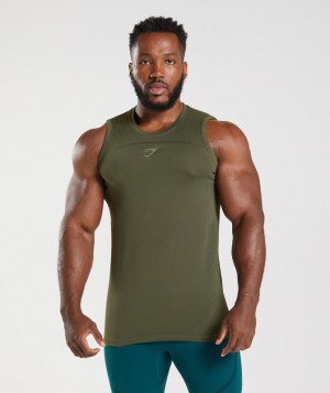 Gymshark 315 Seamless Tank Tanktop Groen | 21GXAYDSL