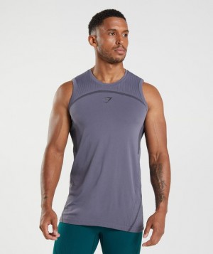 Gymshark 315 Seamless Tank Tanktop Mercury Purple/Black | 84QZVYMJP