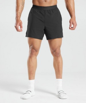 Gymshark 315 Woven Shorts Korte Broek Zwart | 85BAGCMSV