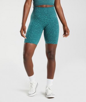 Gymshark Adapt Animal Seamless Cycling Shorts Korte Broek Reef | Winter Teal | 60XUMJNZI