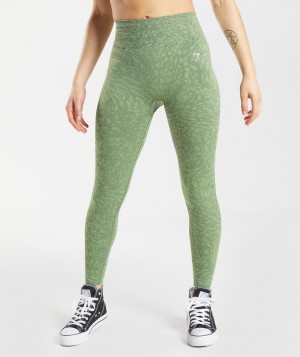 Gymshark Adapt Animal Seamless Leggings Leggings Groen | 15TEYBUSD