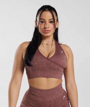 Gymshark Adapt Animal Seamless Sports Bra Sports Bras Bruin | 89KODVHZY