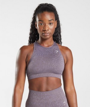 Gymshark Adapt Animal Seamless Sports Bra Sports Bras Wild | Musk Lilac | 48SHINDFJ