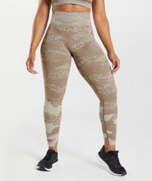 Gymshark Adapt Camo Seamless Leggings Leggings Bruin | 61DIFTNKG