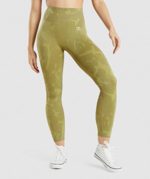 Gymshark Adapt Camo Seamless Leggings Leggings Groen | 34ILADXCE