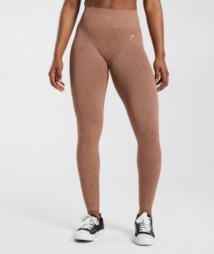 Gymshark Adapt Fleck Seamless Leggings Leggings Bruin | 73KVNEAHG