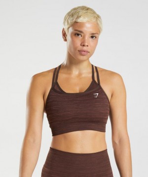 Gymshark Adapt Marl Seamless Sports Bra Sports Bras Bruin | 67BLFEHAJ