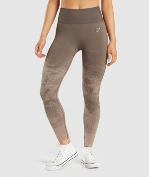 Gymshark Adapt Ombre Seamless Leggings Leggings Bruin | 38QEPZIAJ