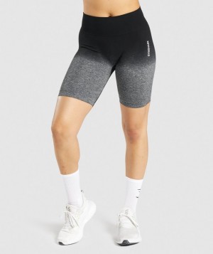 Gymshark Adapt Ombre Seamless Shorts Korte Broek Black/Black Marl | 56KNXYOMR