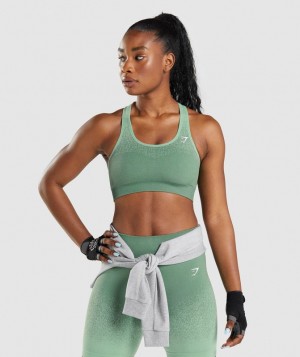 Gymshark Adapt Ombre Seamless Sports Bra Sports Bras Groen | 71KJDYEFA