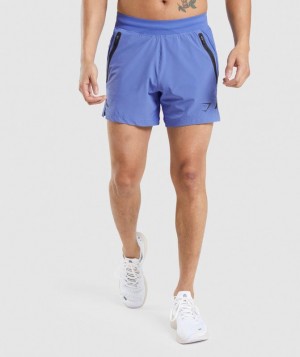 Gymshark Apex 5" Perform Shorts Korte Broek Blauw | 12QUPGBSZ