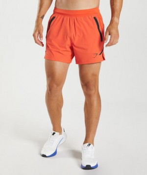 Gymshark Apex 5" Perform Shorts Korte Broek Rood | 18ANEKCUZ