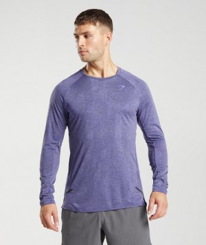 Gymshark Apex Long Sleeve T-Shirt Long Sleeve Top Paars | 79MKGAUBX