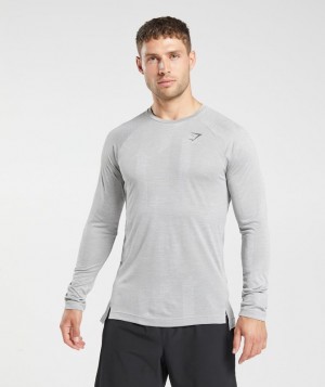 Gymshark Apex Long Sleeve T-Shirt Long Sleeve Top Lichtgrijs | 08IEPRHSU