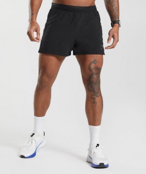 Gymshark Apex Run 4" Shorts Korte Broek Zwart | 24IFOBRXS