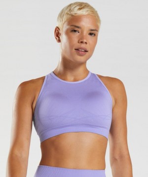 Gymshark Apex Seamless Sports Bra Sports Bras Digital Violet/Dusted Violet | 82FNAIQMB