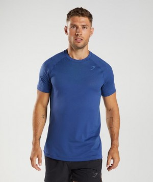 Gymshark Apex Seamless T-Shirt T-Shirts Blauw | 07AXQSKOD