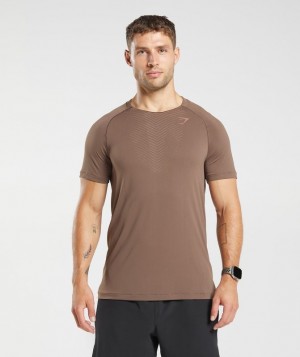 Gymshark Apex Seamless T-Shirt T-Shirts Bruin | 34URKDWOQ