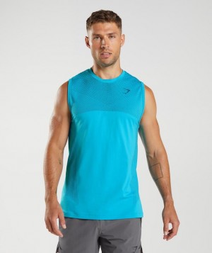 Gymshark Apex Seamless Tank Tanktop Blauw | 32AIZGKWJ