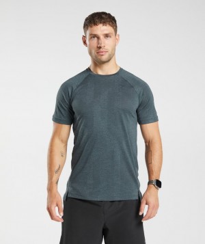 Gymshark Apex T-Shirt T-Shirts Smokey Teal/Darkest Teal | 13GNWTUAJ