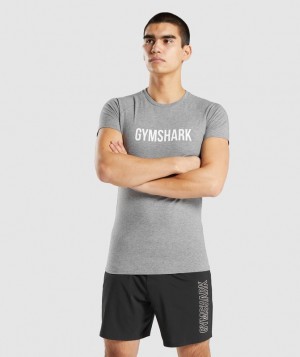 Gymshark Apollo T-Shirt T-Shirts Charcoal Marl | 72YOIWRNG