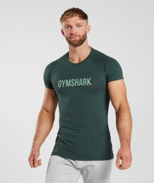 Gymshark Apollo T-Shirt T-Shirts Obsidian Groen | 75WZSFEBG