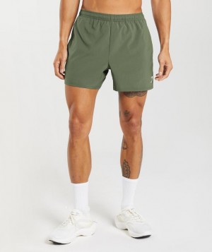 Gymshark Arrival 5" Shorts Korte Broek Olijfgroen | 68UANLDBP