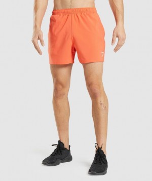 Gymshark Arrival 5" Shorts Korte Broek Oranje | 02EMILXDG