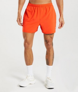 Gymshark Arrival 5" Shorts Korte Broek Rood | 78FYHIRQA