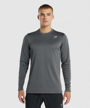 Gymshark Arrival Crew Sweatshirt Pullovers Charcoal | 09GWCAUNL