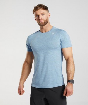 Gymshark Arrival Marl T-Shirt T-Shirts Blauw | 47QZDSYCI