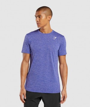 Gymshark Arrival Marl T-Shirt T-Shirts Cobalt Purple/Powdered Lilac Marl | 92PIGCJRK