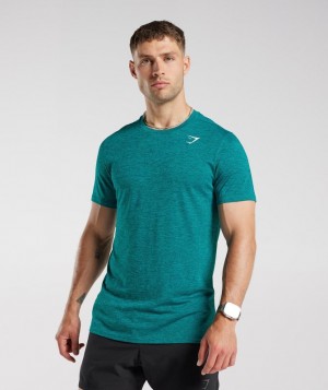 Gymshark Arrival Marl T-Shirt T-Shirts Seafoam Blue/Deep Teal Marl | 32NQBRDPV