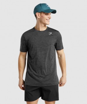 Gymshark Arrival Marl T-Shirt T-Shirts Zwart | 13OTIPKRJ