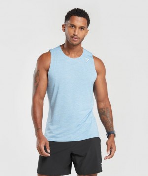 Gymshark Arrival Marl Tank Tanktop Blauw | 75OUBWEZI