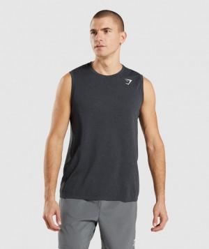 Gymshark Arrival Seamless Tank Tanktop Zwart | 28PTWJAUV