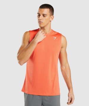 Gymshark Arrival Sleeveless T-Shirt Tanktop Oranje | 82CRBJUQS