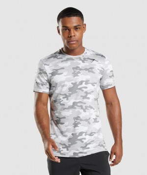 Gymshark Arrival T-Shirt T-Shirts Lichtgrijs Camo | 54TEZGHYR