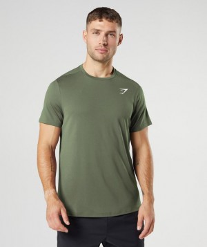 Gymshark Arrival T-Shirt T-Shirts Olijfgroen | 82HWOKFYQ