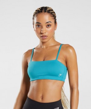 Gymshark Bandeau Sports Bra Sports Bras Blauw | 94RXFAUZO