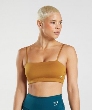 Gymshark Bandeau Sports Bra Sports Bras Bruin | 12XEBMZVU