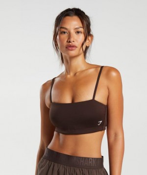 Gymshark Bandeau Sports Bra Sports Bras Bruin | 80GIHUCLA