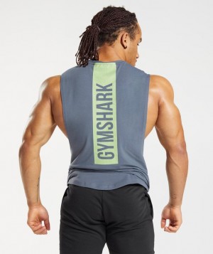 Gymshark Bold Drop Arm Tank Drop Armhole Tank Blauw | 60AOEQZMC