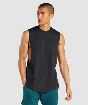 Gymshark Bold Drop Arm Tank Drop Armhole Tank Zwart | 40IOZDQMU