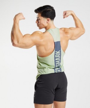 Gymshark Bold Stringer Stringer Groen | 13BUWTSKD