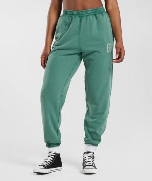 Gymshark Collegiate Joggers Broek Ink Teal | 48MVHPSKU