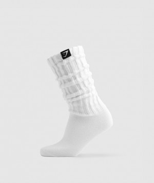 Gymshark Comfy Rest Day Socks Sokken Wit | 63URXYKQV