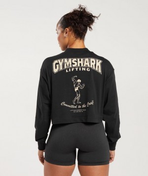 Gymshark Committed To The Craft Long Sleeve Top Long Sleeve Top Zwart | 26VERHBNZ