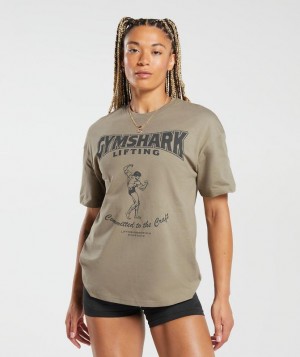 Gymshark Committed To The Craft T-Shirt T-Shirts Bruin | 34TXGQMNA